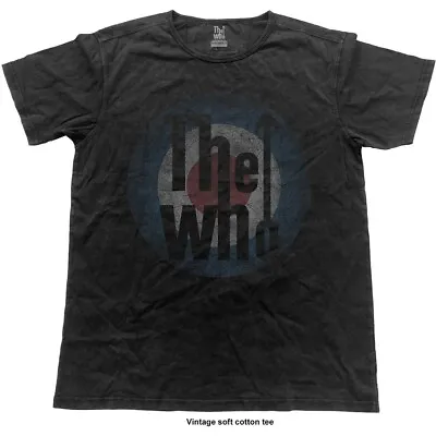 Buy The Who Vintage Look Target Logo Unisex Black T-Shirt New & Official Merchandise • 15.99£
