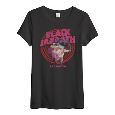 Buy Amplified - Black Sabbath Paranoid Logo Damen T-Shirt (Grau) (S-XL) • 25.94£