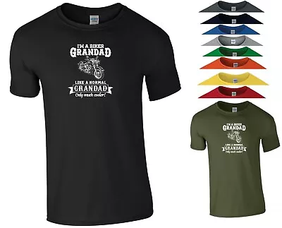 Buy Biker Grandad T Shirt I Am Biker Grandad Funny Fans Birthday Gift Men Tee Top • 11.03£