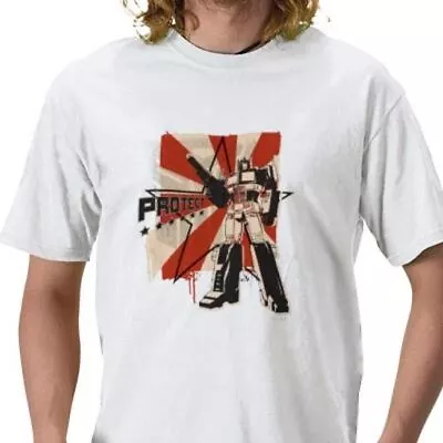 Buy Transformers Mens T Shirt Official Optimus Prime Protect Retro White Small • 9.99£