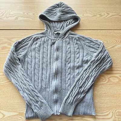 Buy Tommy Hilfiger Medium Hoodie Cardigan Womens Grey Long Sleeve Designer Hooded • 19.95£
