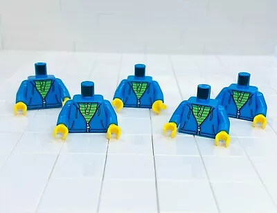 Buy NEW Lego BLUE MINIFIG TORSO Boy Girl Lime Shirt Pocket Jacket Sweat Top Lot Of 5 • 4.82£