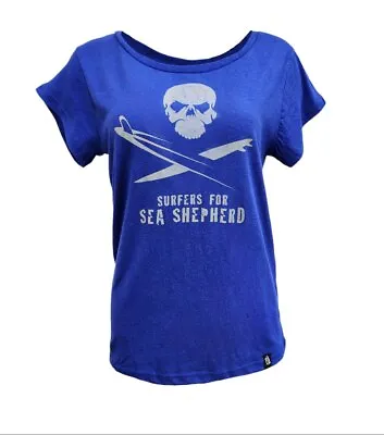 Buy HoodLamb Women's Blue Surfers For Sea Shepherd T-Shirt 420 NWT • 75.82£