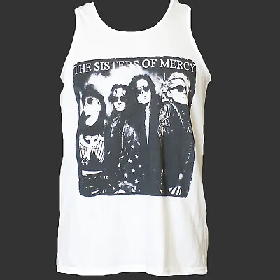 Buy The Sisters Of Mercy Goth New Wave Punk Rock T-SHIRT Vest Top Unisex White S-2XL • 13.99£