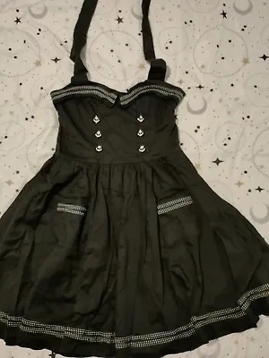 Buy Banned Apparel Medium Black & White Polka Dot Dress Dancing Days Vintage Style  • 25£