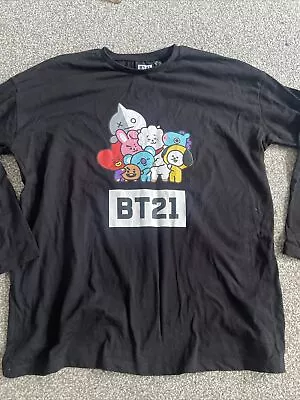 Buy Primark BTS BT21 Black Long Sleeve Oversized  T-shirt XS • 3.50£