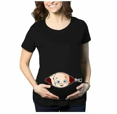 Buy Maternity Funny Women T Shirt Pregnancy Announcement Pregnant Baby Boy Loading • 11.05£