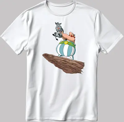 Buy Asterix And Obelix, Characters  Short Sleeve White-Black Men's / Women N585 • 9£