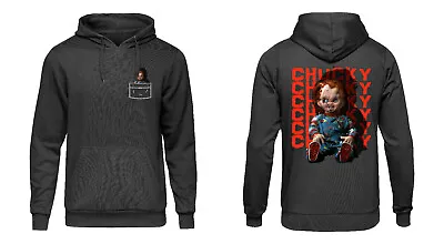 Buy Childs Play Chucky In Your Pocket Cult Horror Movie Hoody Black • 29.49£