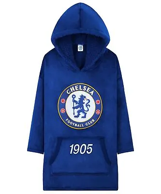 Buy Chelsea FC Oversized Hoodie Blanket For Boys, Football Gifts For Boys (Blue) • 26.99£