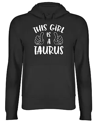 Buy This Girl Is A Taurus Mens Womens Hooded Top Hoodie • 17.99£