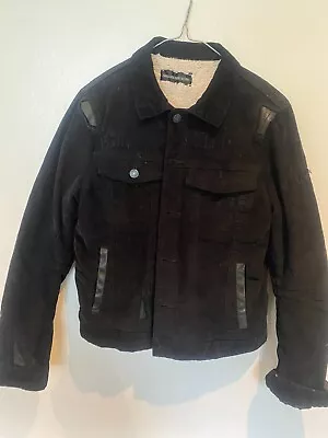 Buy Zadig Voltaire Deluxe Kioky Distressed Corduroy Black Denim Jacket Womens Medium • 30.29£