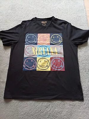 Buy Mens Black Nirvana Tshirt Xl • 5£