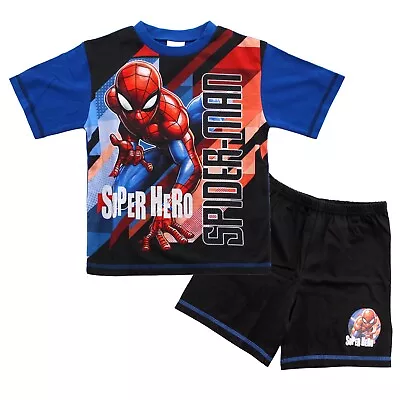 Buy Licensed Boys Marvel Spiderman  Short Pyjamas Pjs Age5-6 Years Superhero  Design • 7.99£