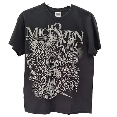 Buy Of Mice & Men Eagle Black Metalcore Band Merch T Shirt Size Men's Medium Used • 5£