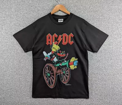 Buy ACDC Vintage 1990 Brockum Single Stich Graphic Print Rock T-shirt By Tultex - L • 296.50£