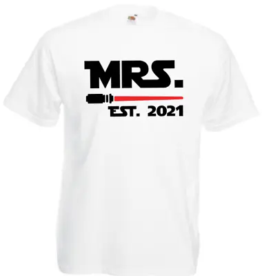 Buy MR AND MRS 21 Star Wars T-shirt Multi Listing Mens And Ladies Matching Bridal  • 9.49£