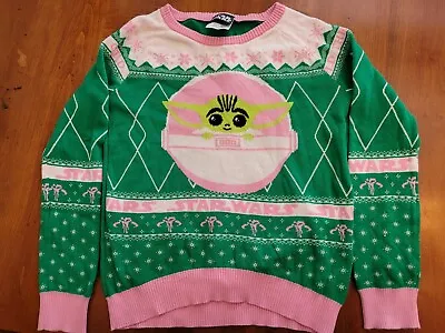 Buy EUC Star Wars Baby Yoda The Child Christmas Holiday Sweater Size Youth 10-12 • 14.21£