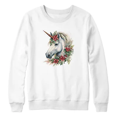 Buy Unicorn Christmas Jumper For Girls Sweatshirt Girl Funny Magical Horse Sweate... • 19.99£