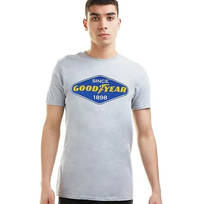 Buy Official Goodyear Mens  Diamond Logo T-shirts Grey S - XXL • 13.99£