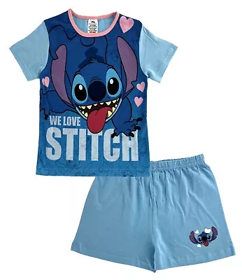 Buy Disney Lilo & Stitch Girl’s Shortie Pyjamas 5-12 Years,  • 8.99£