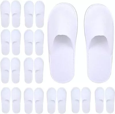 Buy 2-20 Pairs Hotel Slippers Washable Non-Disposable Deluxe Closed Toe Spa Slippers • 20.99£
