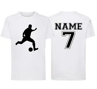Buy Personalised Kids & Adult Football Motif T-Shirt Custom Name Valentines Day Gift • 7.99£