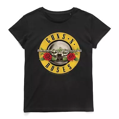 Buy Official Guns N Roses Bullet Logo Women's Black T-Shirt • 17.99£