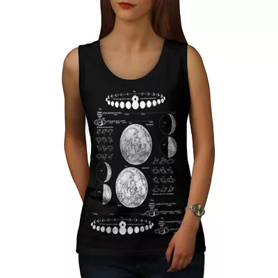 Buy Wellcoda Moon Phases Womens Tank Top, Astronomy Athletic Sports Shirt • 15.99£