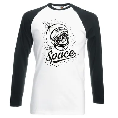Buy I Need More Space-cat Longsleeve Baseball T-shirt • 16.99£