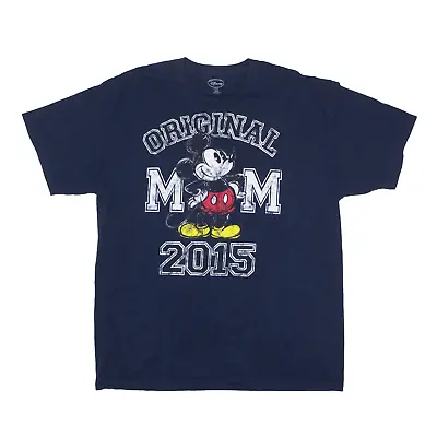Buy DISNEY Mickey Mouse T-Shirt Blue Short Sleeve Mens XL • 7.99£