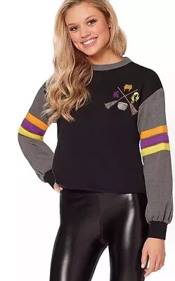Buy NWT Hocus Pocus Disney XL Cropped Embroidered Sweatshirt I Put A Spell On You • 22.68£