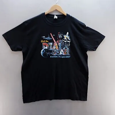 Buy Star Wars T Shirt XL Black Graphic Print Visit The Deathstar Cotton Mens • 8.09£
