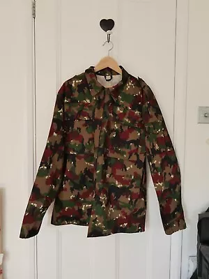 Buy Swiss Army M83 Camo Field Jacket Alpenflage Mountain Combat Shirt Deadstock • 10.99£