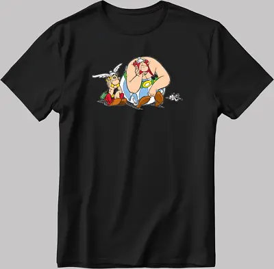 Buy Asterix And Obelix, Characters  Short Sleeve White-Black Men's / Women L339 • 9.98£