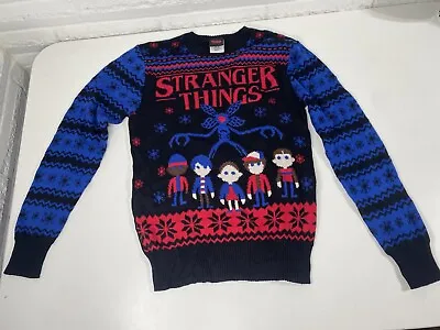 Buy Stranger Things Holiday Christmas Sweater Pullover  Adult Small Netflix • 21.59£