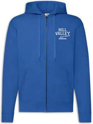 Buy Hill Valley High School II Zipper Hoodie Back To Nerd Marty The McFly Future • 53.94£