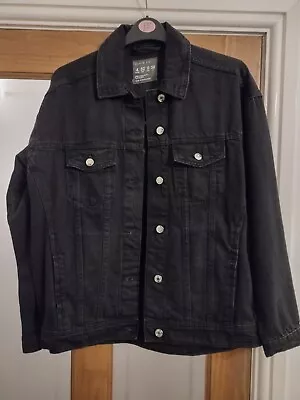Buy Black Oversized Denim Jacket Size 4 • 6£