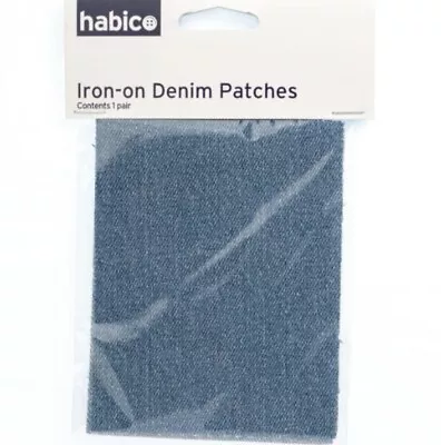 Buy Pair Rectangle Denim Repair Patches Iron-On Patch For Child Or Adult Cloths • 3.49£