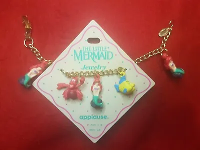 Buy Vintage 90s Disney THE LITTLE MERMAID Charm Bracelet By Applause - NOS • 12.34£
