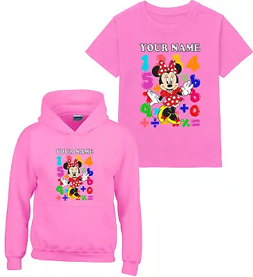 Buy Personalised Book Day T-Shirt Maths Symbols Mickey School Kids Boys Girls Hoody • 14.49£