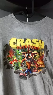 Buy Crash Bandicoot Grey Graphic Printed Tshirt Mens Size Small Video Games • 9.99£