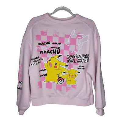 Buy Nintendo Pokemon Go Pikachu Adventure Explore Pink Sweatshirt Zara Size 13-14 • 11.80£
