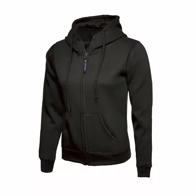 Buy Uneek Ladies Classic Full Zip Hooded Sweatshirt Smart Casual Zipped Hoodie Top • 16.95£