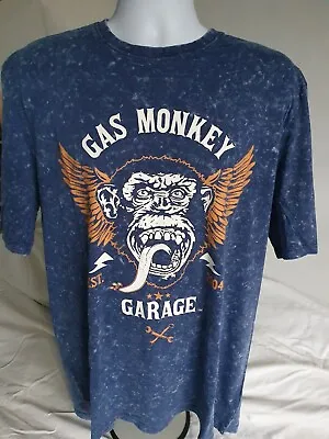 Buy Official Gas Monkey T-shirt. Blue.XL • 19.99£