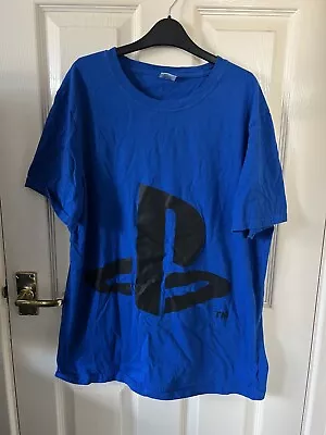 Buy Official Licenced PlayStation Blue Graphic Short Sleeve T Shirt Size L • 0.99£