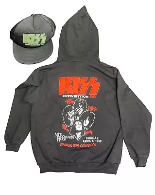 Buy KISS Convention 1992 Hoodie And Hat Kiss The Band Size Large Vintage NOS • 188.50£