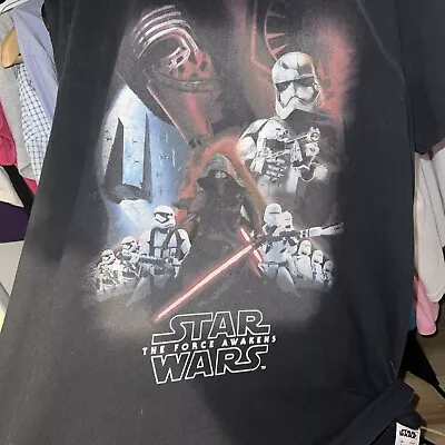 Buy Star Wars T Shirt The Force Awakens  Poster Official Original ￼ Very Rare • 4.99£