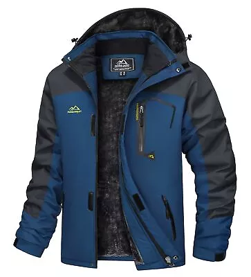 Buy Men's Mountain Ski Snow Jacket Thermal Fleece Winter Wam Hiking Waterproof Coat  • 59.98£