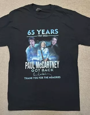 Buy Paul McCartney T Shirt Rock Band Merch Tee 65 Years Tour The Beatles Size M • 16.30£